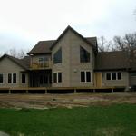 VIEW FROM CREEK OF NEW "RETIREMENT" HOME.